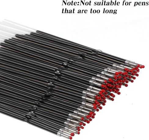 100 Pcs Ballpoint Refills Retractable Ballpoint Ink Pen Refills 1 mm Medium Point Tip 4.2 Inch Black Ink Refill Smooth Writing for Click Pens Journal Writing Office School Supplies in Saudi Arabia