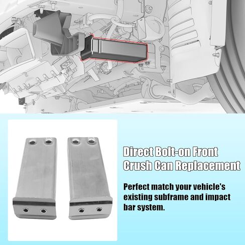 Jaronx Compatible with Tesla Reinforcement Bar Rail Extension Bracket Crush Can Replacement for Model 3 2017-2025/Model Y 2020-2024 1109193-00-C, Left and Right Front Lower Subframe Crush Can in Saudi Arabia