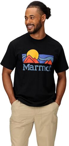 MARMOT Men's Coastal Short-Sleeve T-Shirt - Screen Printed Graphic on Soft, Breathable, Eco-Friendly Cotton/Poly Blend in Saudi Arabia