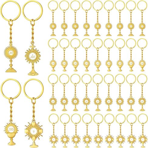 كيجيلي الذهب الكاثوليكية Monstrance المفاتيح الدينية الكاثوليكية الهدايا المعدنية الأولى بالتواصل الصليب الكأس كيرينغ للمعمودية in Saudi Arabia