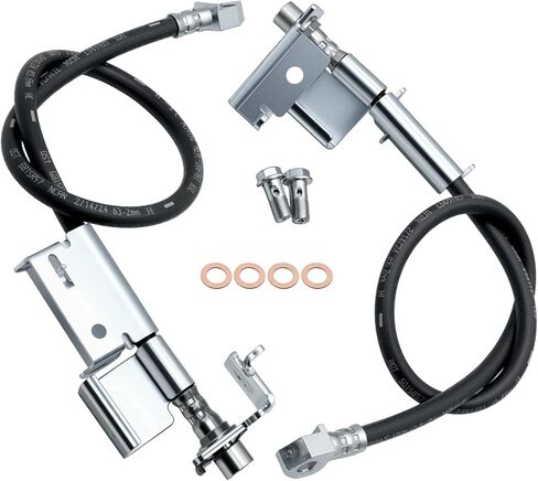 Brake Hose Front Driver And Passenger Side Compatible With 1999-2006 Chevy Avalanche 1500 Silverado 1500 Tahoe Suburban GMC Yukon Sierra 1500 Cad Escalade, Replacement For 19264291 19264292 18J4299 in Saudi Arabia