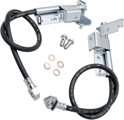 Brake Hose Front Driver And Passenger Side Compatible With 1999-2006 Chevy Avalanche 1500 Silverado 1500 Tahoe Suburban GMC Yukon Sierra 1500 Cad Escalade, Replacement For 19264291 19264292 18J4299 in Saudi Arabia