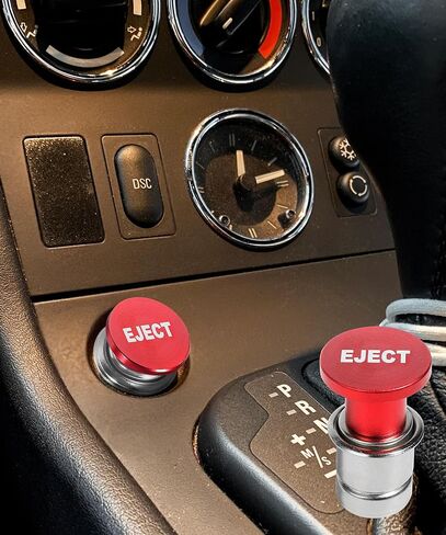 Car Cigarette Lighter,Car Accessories Aluminum Dustproof Cigarette Lighter Plug,12V Button Decorations Plug Replacement Cover,Fit for Vehicles with Standard 12 Volt Power Source (Eject) in Saudi Arabia
