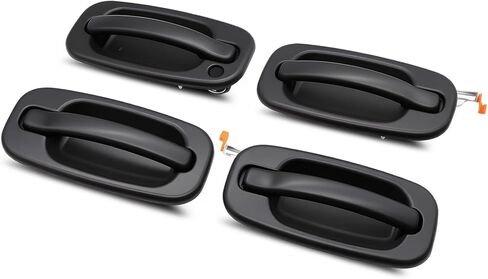 Exterior Door Handles Set Compatible with 2000-2007 Silverado Sierra Escalade Avalanche Suburban Tahoe Yukon 4 Set 15034985 15034986 15721571 15721572 Left Driver & Right Passenger in Saudi Arabia