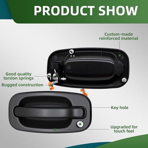 Exterior Door Handles Set Compatible with 2000-2007 Silverado Sierra Escalade Avalanche Suburban Tahoe Yukon 4 Set 15034985 15034986 15721571 15721572 Left Driver & Right Passenger in Saudi Arabia