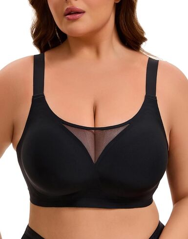 INNERSY Womens Plus Size Wireless & Seamless Supportive Full Coverage Bras Push Up No Underwire Bra for Everyday Comfort in Saudi Arabia