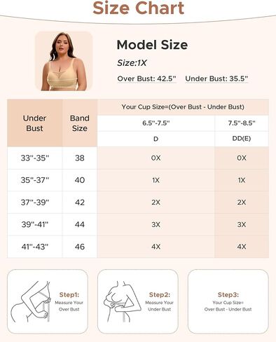INNERSY Womens Plus Size Wireless & Seamless Supportive Full Coverage Bras Push Up No Underwire Bra for Everyday Comfort in Saudi Arabia
