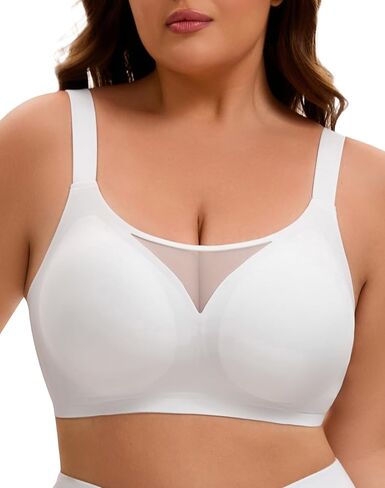 INNERSY Womens Plus Size Wireless & Seamless Supportive Full Coverage Bras Push Up No Underwire Bra for Everyday Comfort in Saudi Arabia