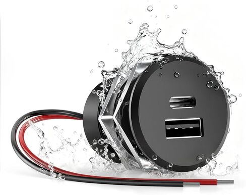 مخرج USB 12 فولت GZV، مخرج طاقة 12 فولت، QC 3.0 USB-A وUSB-C PD3.0 مقبس شحن مزدوج عالي السرعة، للسيارات، والتخييم، وRV، وعربات الجولف، 2 حزمة in Kuwait