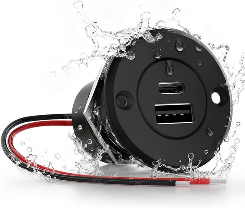 مخرج USB 12 فولت GZV، مخرج طاقة 12 فولت، QC 3.0 USB-A وUSB-C PD3.0 مقبس شحن مزدوج عالي السرعة، للسيارات، والتخييم، وRV، وعربات الجولف، 2 حزمة in Kuwait