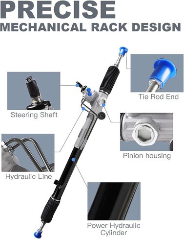 طقم حامل وترس متوافق مع Toyota Sequoia 2001-07 SR5/Limited، Tundra 2000-2006، مجموعة توجيه رف الطاقة الهيدروليكي وترس استبدال OE 44250-0C010، 261618، 44250-0C030 in Kuwait