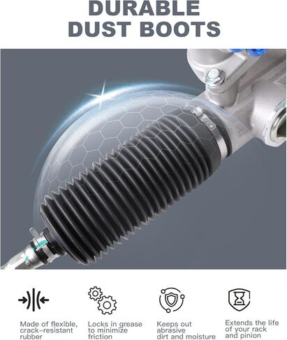 طقم حامل وترس متوافق مع Toyota Sequoia 2001-07 SR5/Limited، Tundra 2000-2006، مجموعة توجيه رف الطاقة الهيدروليكي وترس استبدال OE 44250-0C010، 261618، 44250-0C030 in Kuwait