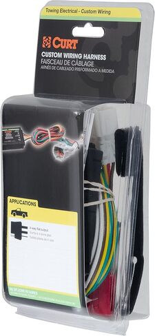 CURT 55343 Vehicle-Side Custom 4-Pin Trailer Wiring Harness, Fits Select Ford E-Series Vans, Escape, Mazda Tribute, Mercury Sable Wagon in Kuwait