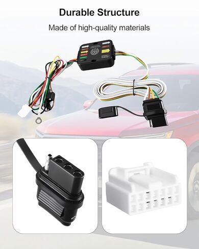 مخصص 4-Pin مقطورة الأسلاك تسخير صالح لهوندا بايلوت 2023 2024 2025 استبدال 56519 ، جانب السيارة 4-Way إخراج الأسلاك تسخير in Kuwait