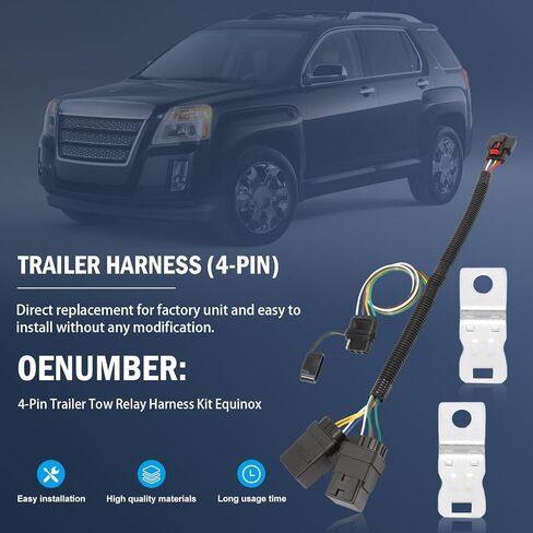 مجموعة أدوات تسخير الأسلاك للمقطورة ذات 4 دبابيس تناسب Equinox 2018-2024، Terrain 2018-2024 استبدال مرحل الموصل 56429 in Saudi Arabia