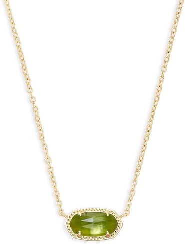 Kendra Scott Elisa Pendant Necklace in Bronze Veined Green Malachite, 14k Gold-Plated Brass, Fashion Jewelry for Women in Saudi Arabia