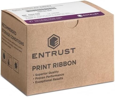 شريط أسود قياسي آمن للطعام من Entrust 525900-001 لطابعات بطاقات الهوية Sigma DS1 وDS2 و1,500 مطبوعة in Saudi Arabia