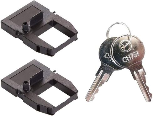 COMPUMATIC (Ribbons+Keys Bundle) 2 Pack 5000R Compatible Replacement Ribbon Cartridge + 41479K Keys (Set of 2) for Pyramid 3500ss, 3550ss, 3600ss, 3700ss, 4000Pro, 5000, 5000HD Time Clocks, Black Ink in Saudi Arabia