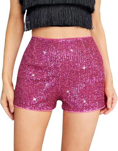 Sequin Shorts for Women Sparkly Mini Shorts High Waist Party Night Out Concert Outfit in Saudi Arabia