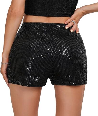 Sequin Shorts for Women Sparkly Mini Shorts High Waist Party Night Out Concert Outfit in Saudi Arabia