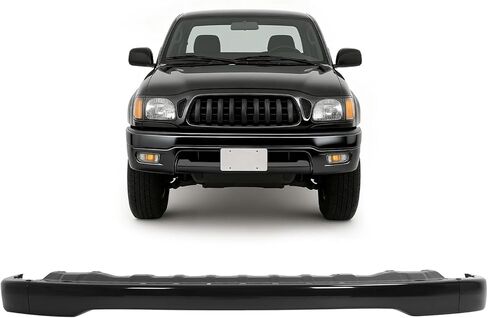 شريط وجه المصد الأمامي من KUAFU متوافق مع 2001-2004 Toyota Tacoma Bumper Cover Impact Bar بديل لـ 52101AD030 TO1002174 كروم فضي in Kuwait