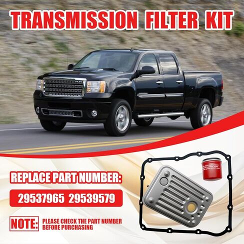 طقم فلتر ناقل الحركة 29537965 فلتر ضحل داخلي و29539579 فلتر دوار لسلسلة أليسون 1000 2000، تشيفي سيلفرادو جي إم سي سييرا 2001-2010 2500 HD 3500 HD 6.6L in Kuwait