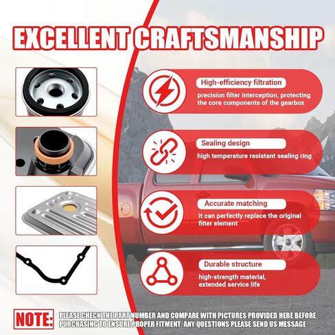 طقم فلتر ناقل الحركة 29537965 فلتر ضحل داخلي و29539579 فلتر دوار لسلسلة أليسون 1000 2000، تشيفي سيلفرادو جي إم سي سييرا 2001-2010 2500 HD 3500 HD 6.6L in Kuwait