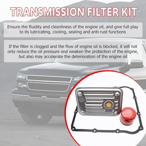 طقم فلتر ناقل الحركة 29537965 فلتر ضحل داخلي و29539579 فلتر دوار لسلسلة أليسون 1000 2000، تشيفي سيلفرادو جي إم سي سييرا 2001-2010 2500 HD 3500 HD 6.6L in Kuwait