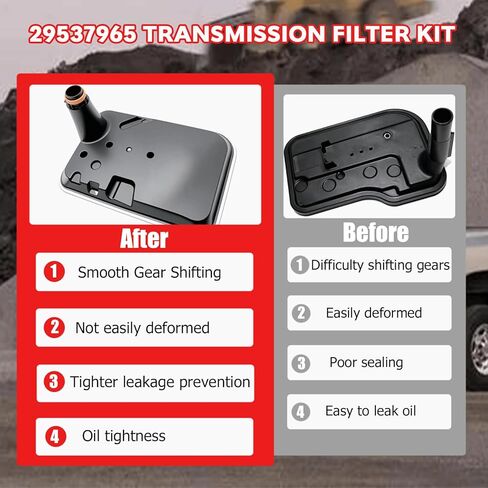 طقم فلتر ناقل الحركة 29537965 فلتر ضحل داخلي و29539579 فلتر دوار لسلسلة أليسون 1000 2000، تشيفي سيلفرادو جي إم سي سييرا 2001-2010 2500 HD 3500 HD 6.6L in Kuwait