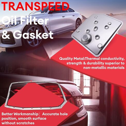 TRANSPEED 6R80 Auto Transmission Short Mouth Oil Filter & Oil Pan Gasket Replace BL3Z-7A098-A BL3P-7G186-AA For Ford Expedition 2009-2017, F150 2011-2017, Mustang 2011-2017, Navigator 2011-2017 in Saudi Arabia