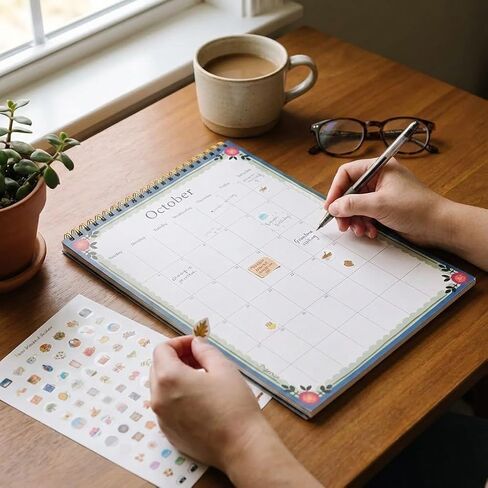 2026 Bucket List Calendar – Inspirational 12-Month Wall Calendar with Illustrated Pages, Gentle Daily Prompts for Mindful Living & Simple Joys, Thoughtful Gift for Friends & Family(B) in Saudi Arabia