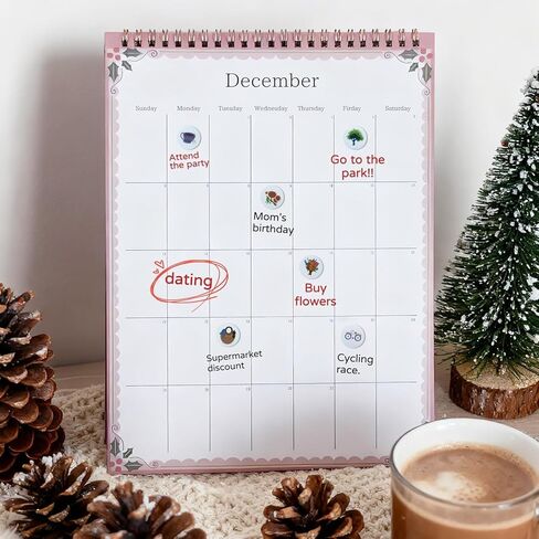 2026 Bucket List Calendar – Inspirational 12-Month Wall Calendar with Illustrated Pages, Gentle Daily Prompts for Mindful Living & Simple Joys, Thoughtful Gift for Friends & Family(B) in Saudi Arabia