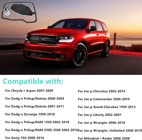 45RFE 545RFE 68RFE 6 قطع مستشعرات نقل مع مجموعة حشية فلتر 4WD متوافقة مع Do-dge Dura-ngo Ram Je-ep Gra-nd Cher-okee 4WD 4X4 99-UP in Saudi Arabia