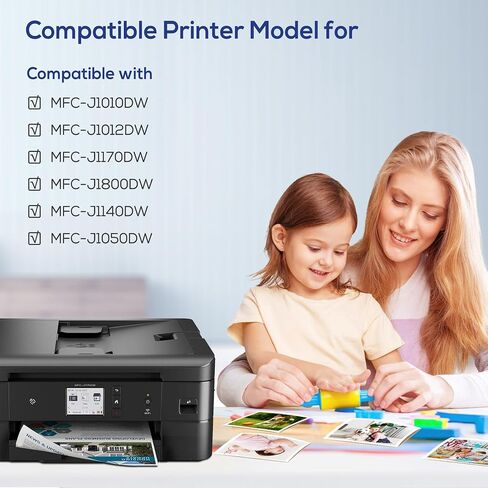 خراطيش حبر LC401XL متوافقة مع خراطيش حبر Brother LC401 LC401XL لحبر الطابعة Brother MFC-J1010DW MFC-J1012DW MFC-J1170DW MFC-J1800DW (أسود سماوي أرجواني أصفر، 4 عبوات) in Kuwait