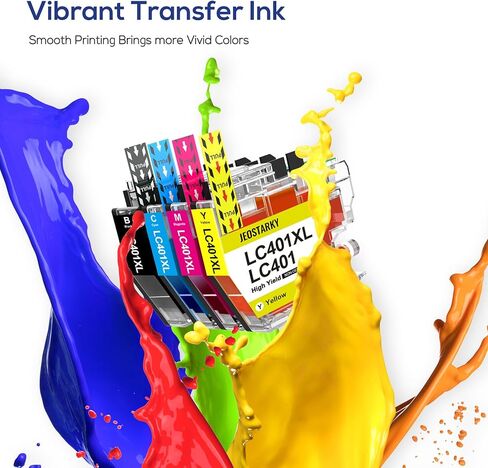 خراطيش حبر LC401XL متوافقة مع خراطيش حبر Brother LC401 LC401XL لحبر الطابعة Brother MFC-J1010DW MFC-J1012DW MFC-J1170DW MFC-J1800DW (أسود سماوي أرجواني أصفر، 4 عبوات) in Kuwait