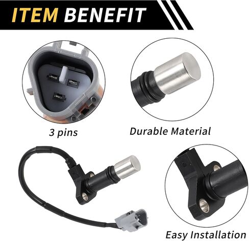 1 Pc Crankshaft Position Sensor for Toyota Tacoma 1995-2004 for Toyota 4Runner 1996-2000 Crank CKP Sensor Sturdy Metal Plastic Engine Black in Saudi Arabia