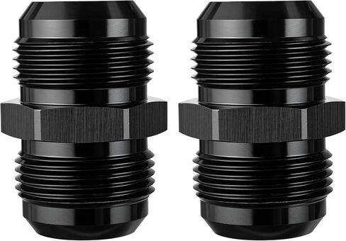 EVIL ENERGY 16AN Male to 16AN Male Flare Straight Union Coupler Fitting Coupling Aluminum Black 2PCS in Saudi Arabia
