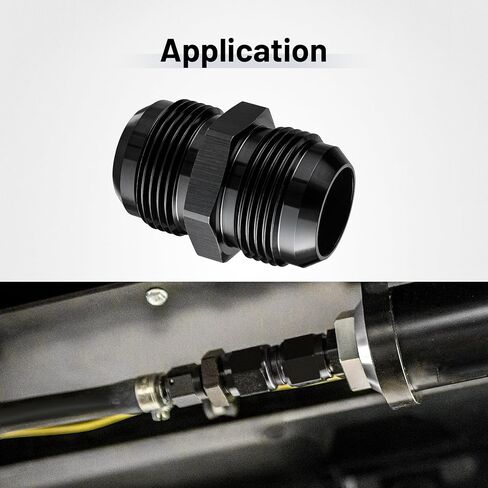 EVIL ENERGY 16AN Male to 16AN Male Flare Straight Union Coupler Fitting Coupling Aluminum Black 2PCS in Saudi Arabia
