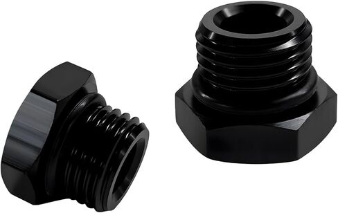 2 PCS 6AN Block off Cap ORB Plug Fitting Adapter, Aluminum ORB Male Adapter Hex Head Plugs, Block Off Fittings O-Ring Boss Port Plug Seal Nut for Vehicle Fuel Oil Line End in Saudi Arabia