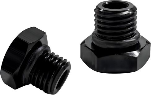 2 PCS 6AN Block off Cap ORB Plug Fitting Adapter, Aluminum ORB Male Adapter Hex Head Plugs, Block Off Fittings O-Ring Boss Port Plug Seal Nut for Vehicle Fuel Oil Line End in Saudi Arabia
