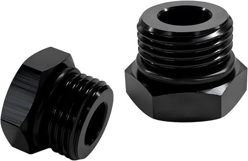 2 PCS 6AN Block off Cap ORB Plug Fitting Adapter, Aluminum ORB Male Adapter Hex Head Plugs, Block Off Fittings O-Ring Boss Port Plug Seal Nut for Vehicle Fuel Oil Line End in Saudi Arabia