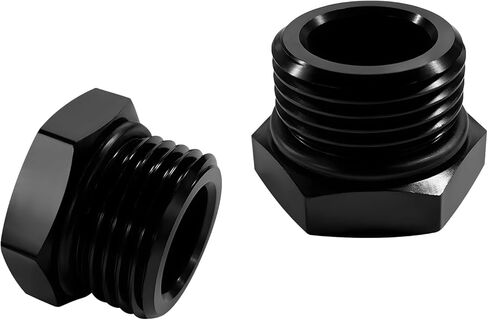 2 PCS 6AN Block off Cap ORB Plug Fitting Adapter, Aluminum ORB Male Adapter Hex Head Plugs, Block Off Fittings O-Ring Boss Port Plug Seal Nut for Vehicle Fuel Oil Line End in Saudi Arabia