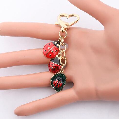 سلسلة مفاتيح BLEOUK Ladybug سحر الحظ السعيد هدية ملهمة للصداقة الخنفساء لمحبي المجوهرات in Saudi Arabia