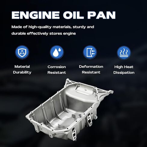 حوض زيت المحرك AUCERAMIC 264-455 مع قابس التصريف متوافق مع 2012 2013 2014 Honda CR-V EX EX-L LX 2.4L L4 يستبدل 11200R5A000 in Kuwait