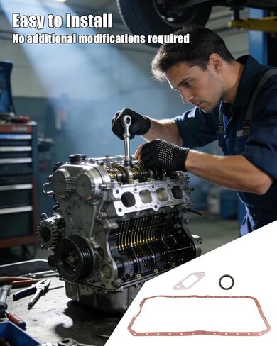 Engine Oil Pan Gasket Set Fit for Dodge Ram Cummins 5.9L 6.7L ISB QSB 24V 2500 3500 2003-2009 Replace 3958165 5086854AA in Kuwait