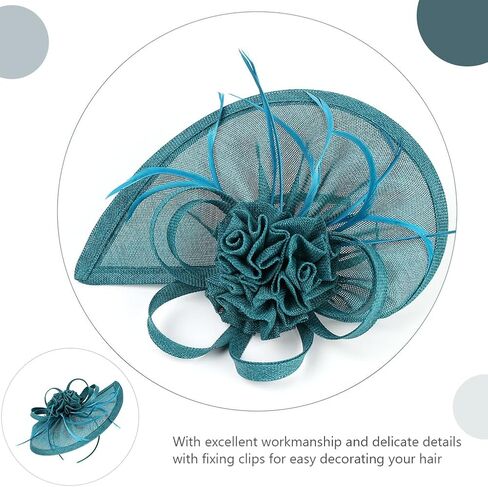 Wedding Fascinator Hat Women Bridal Mesh Top Hat Headband for Bridesmaid Party Tea Party Accessories in Saudi Arabia
