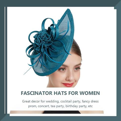 Wedding Fascinator Hat Women Bridal Mesh Top Hat Headband for Bridesmaid Party Tea Party Accessories in Saudi Arabia