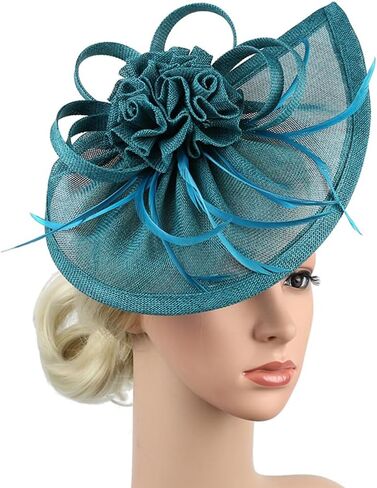 Wedding Fascinator Hat Women Bridal Mesh Top Hat Headband for Bridesmaid Party Tea Party Accessories in Saudi Arabia