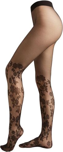 CALZEDONIA Woman's Floral Longuette Effect Tights in Saudi Arabia