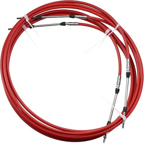 2pcs 13ft 4 Meter 157 Inch Marine Type 3300 / 33C Throttle Shift Remote Control Box Cable for Yamaha Outboard Engine Boat Motor Steering System Red Car Parts Stylish Design in Saudi Arabia